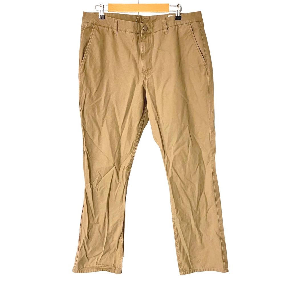 Bonobos Mens Washed Chinos Straight Fit Khaki Tan Pants‎ 36x32